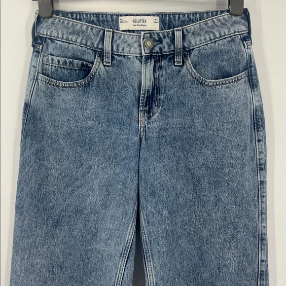 Hollister Low-Rise Medium Wash Baggy Jeans SZ 27 - Picture 6 of 14